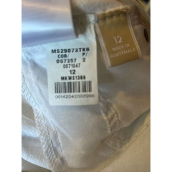 Michael Kors Women's Size 12 White Wide Leg Flared Jeans Pants Stretch - Picture 5 of 10